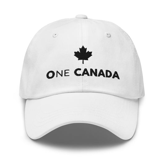 ONE CANADA Signature Dad Cap Classic Edition — front view showing ONE CANADA embroidery