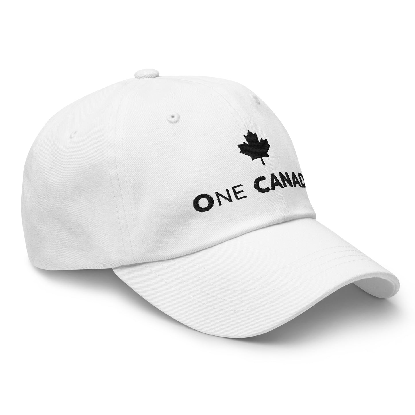 ONE CANADA Signature Dad Cap Classic Edition — lifestyle flat lay on neutral background